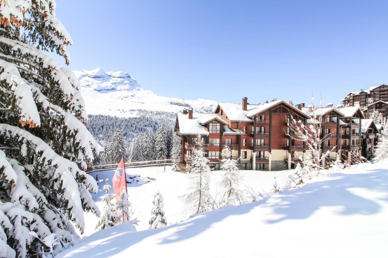 South Facing 2-Bed Apartment With Fireplace, Terrasses Deos Flaine Buitenkant foto
