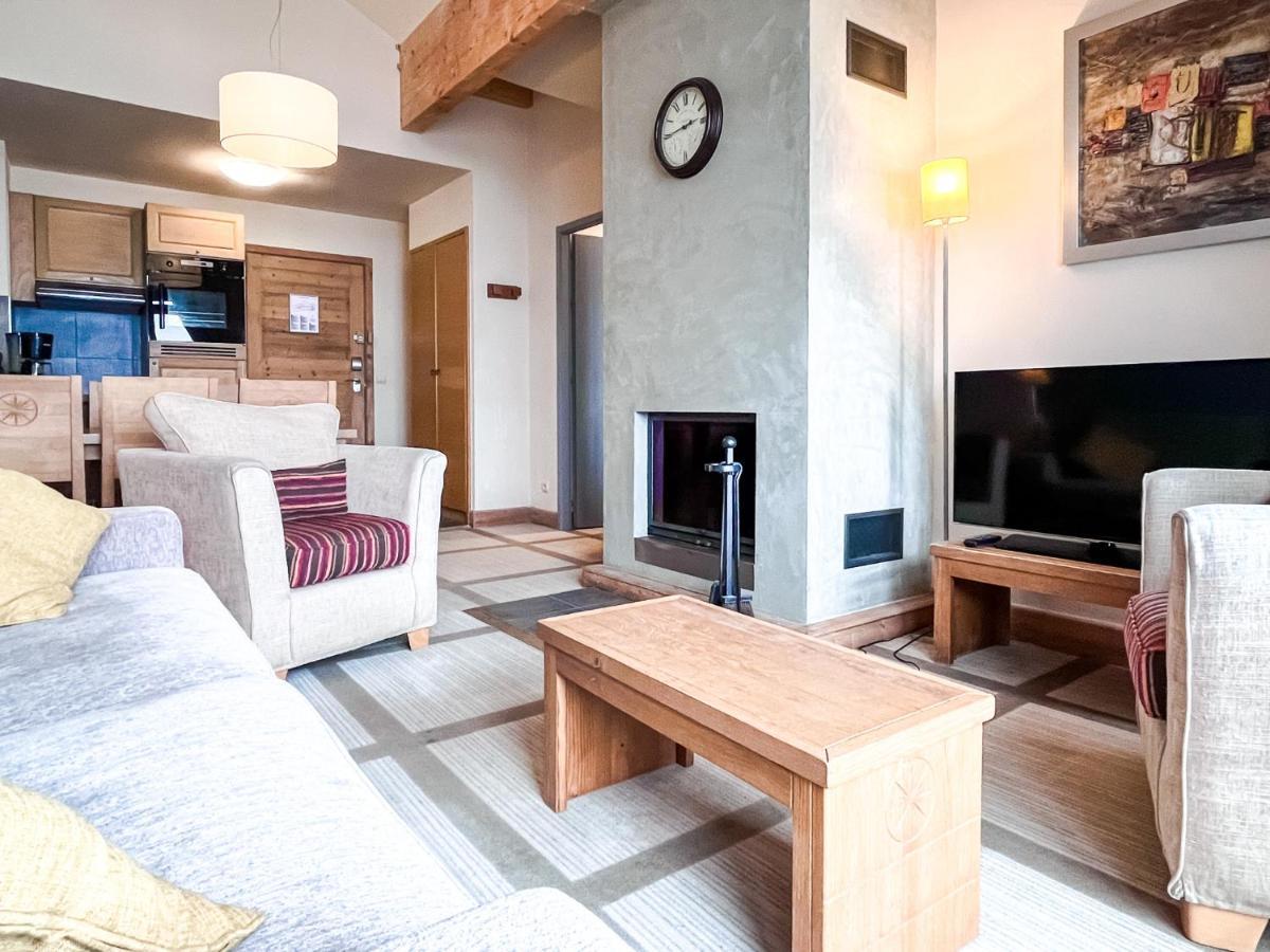South Facing 2-Bed Apartment With Fireplace, Terrasses Deos Flaine Buitenkant foto