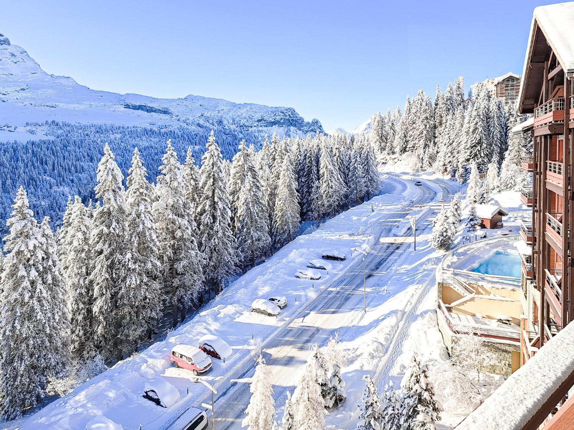 South Facing 2-Bed Apartment With Fireplace, Terrasses Deos Flaine Buitenkant foto