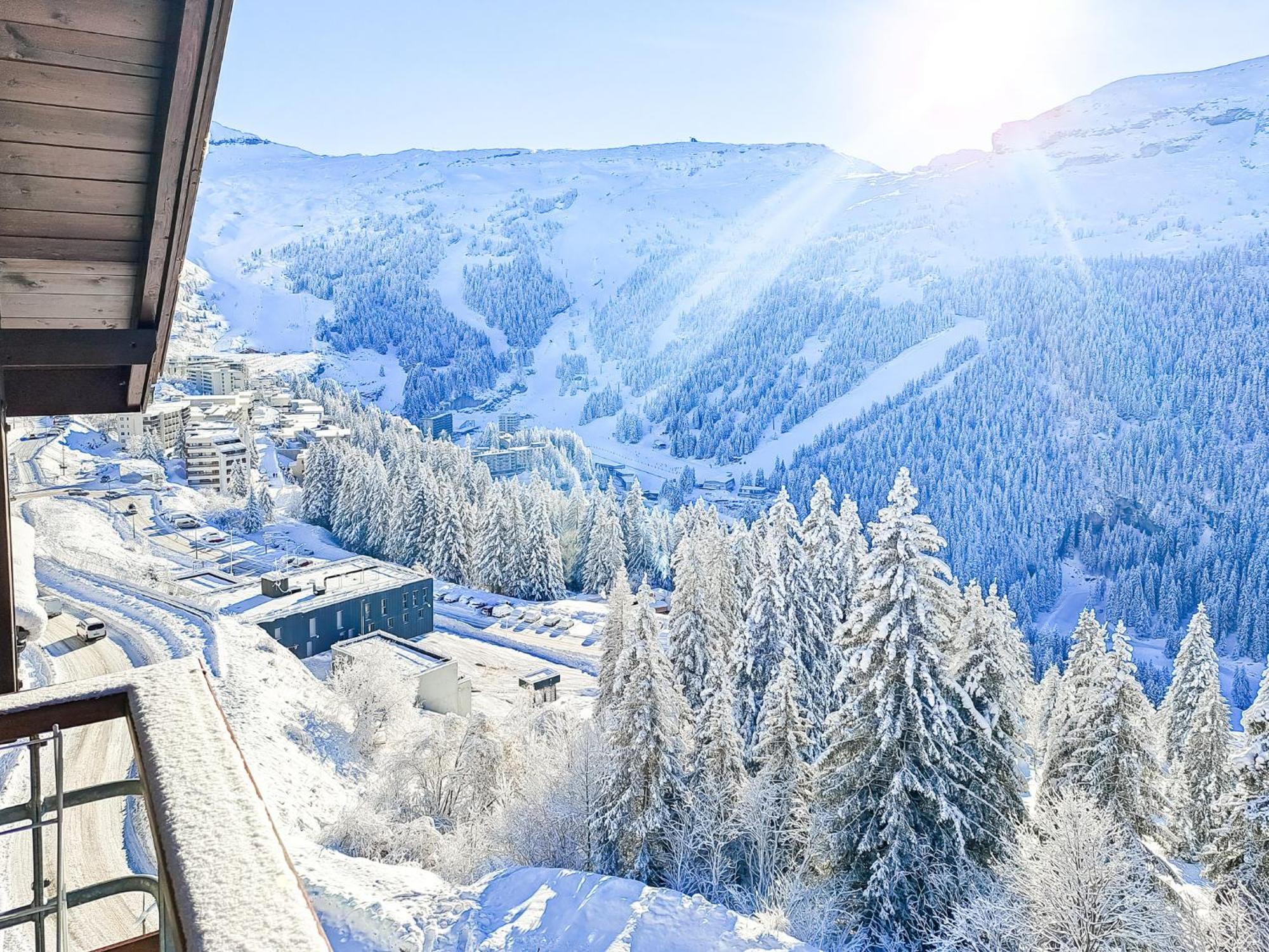 South Facing 2-Bed Apartment With Fireplace, Terrasses Deos Flaine Buitenkant foto